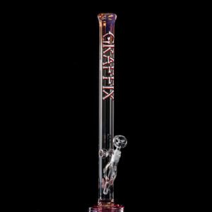 24" STRAIGHT + 9MM GLASS + GOLD FUMING