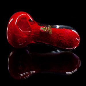 FAT FRIT GRAFFIX HAND PIPE ( 8" LONG 1.25 POUNDS) (RED FRIT SHOWN)