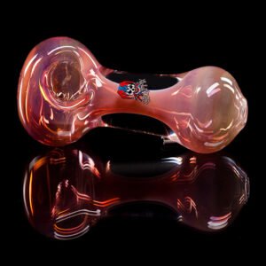 FAT GOLD FUMED GRAFFIX HAND PIPE ( 8" LONG 1.25 POUNDS)