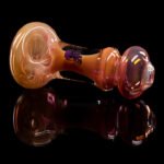 FAT GOLD FUMED DOUBLE MARIA GRAFFIX HAND PIPE ( 8" LONG 1.25 POUNDS)