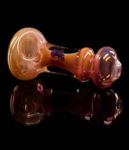 FAT GOLD FUMED DOUBLE MARIA GRAFFIX HAND PIPE ( 8" LONG 1.25 POUNDS)