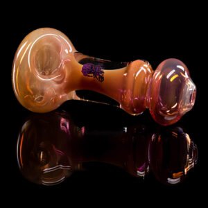 FAT GOLD FUMED DOUBLE MARIA GRAFFIX HAND PIPE ( 8" LONG 1.25 POUNDS)