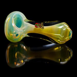 FAT SILVER FUMED GRAFFIX HAND PIPE ( 8" LONG 1.25 POUNDS)